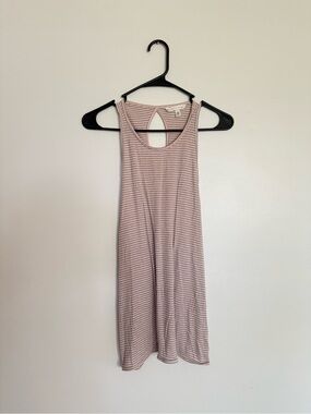Victoria's Secret Pink and White Striped Racerback Tank Dress